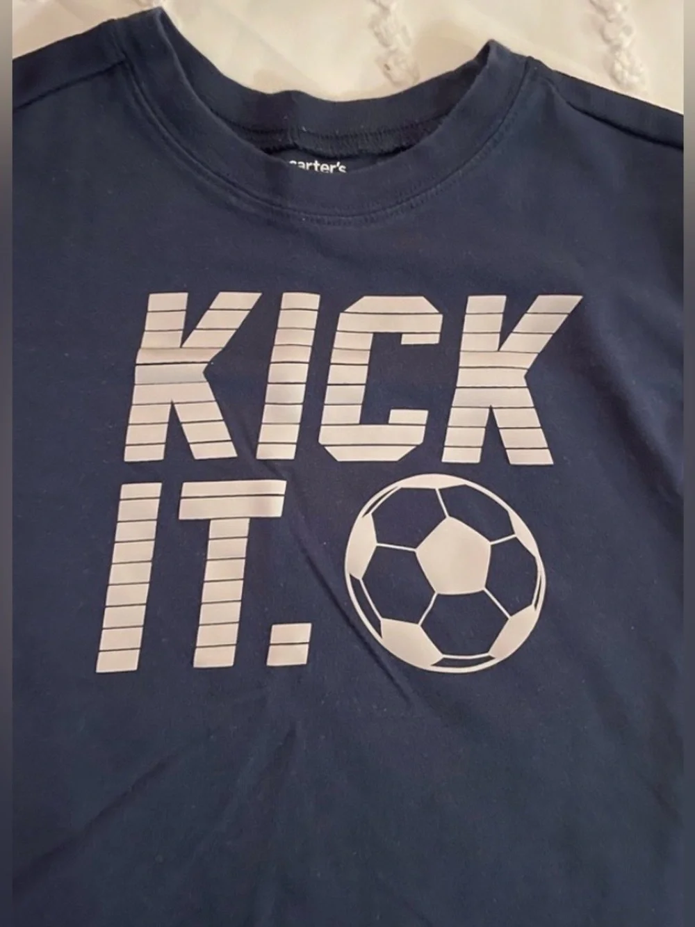 Carter's Navy Short-Sleeve 'Kick It.' Soccer Tee